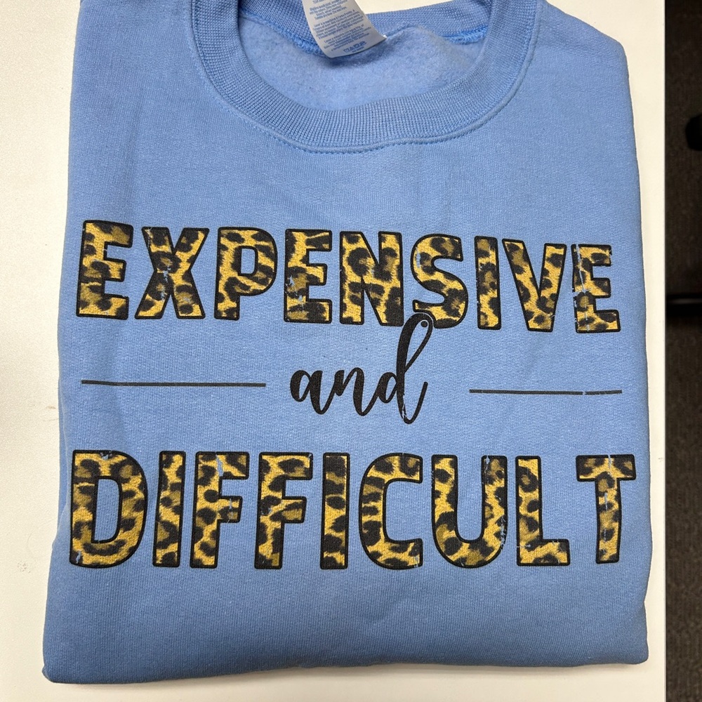 Expensive and difficult cozy sweatshirt medium NWOT